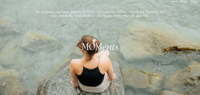 MOMents — typography set in Nuances by Ethan Nakache