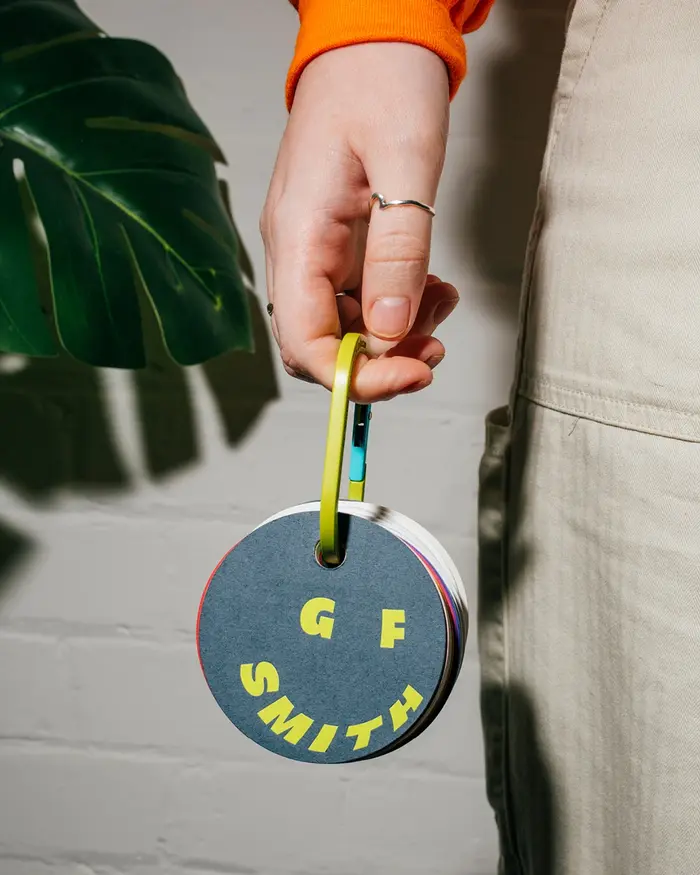 GF Smith — typography set in Homie by Ethan Nakache