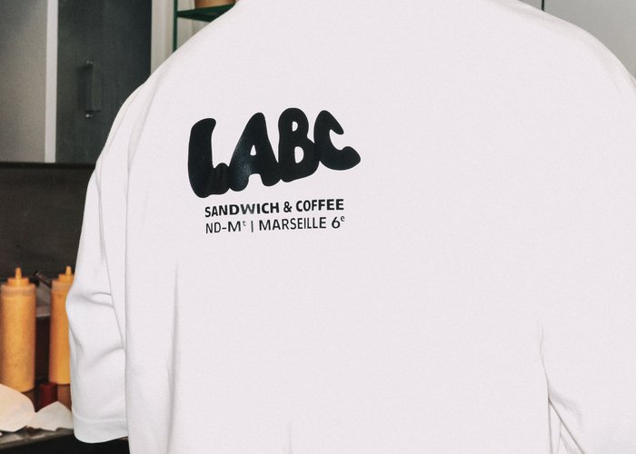 LABC Sandwich & Coffee — typography set in Homie by Ethan Nakache