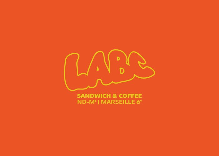 LABC Sandwich & Coffee — typography set in Homie by Ethan Nakache