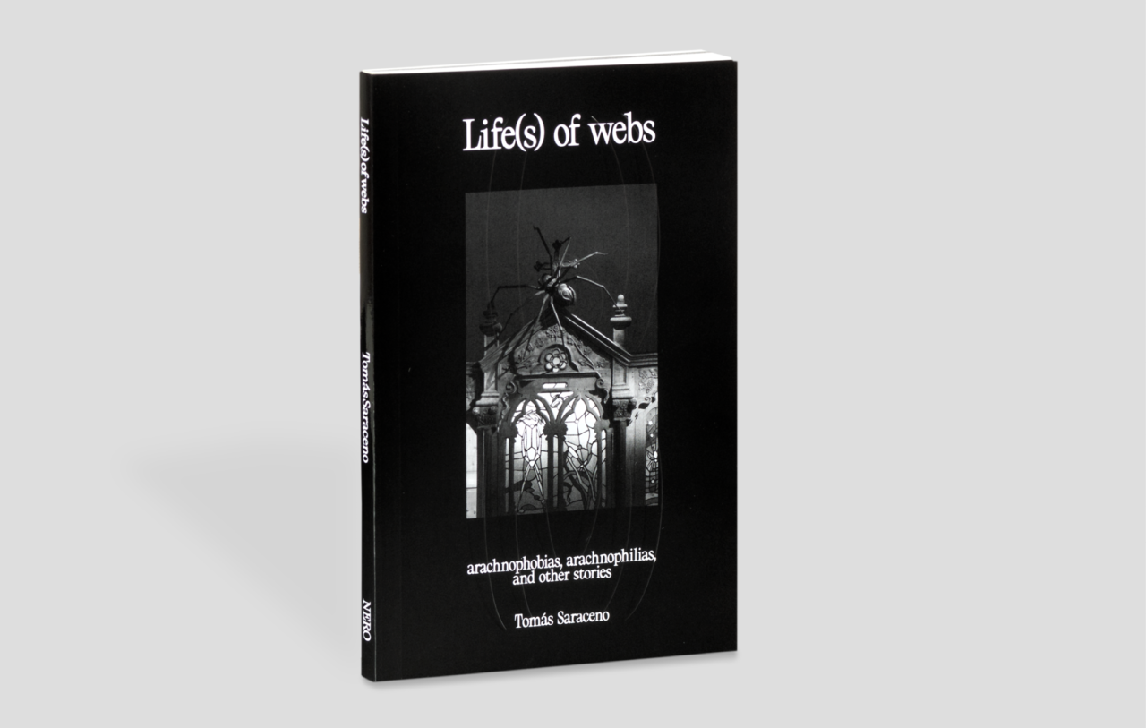Life(s) of webs by Tomás Saraceno — typography set in Nuances by Ethan Nakache