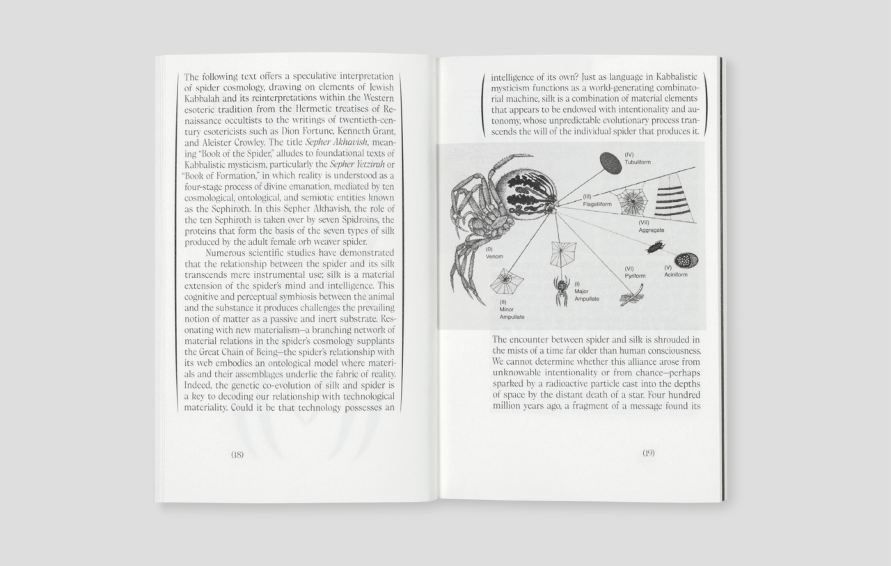 Life(s) of webs by Tomás Saraceno — typography set in Nuances by Ethan Nakache