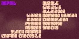 Reptil display typeface by Ethan Nakache and Raphael de la Morinerie, specimen 9