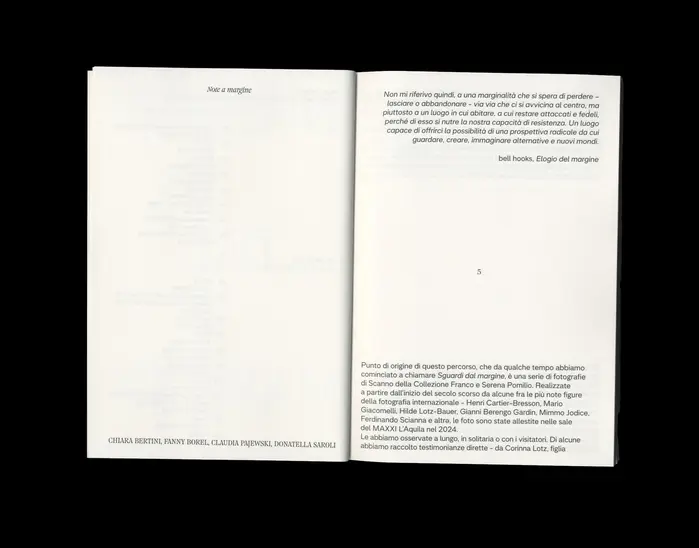 Sguardi dal margine — typography set in Goodman by Ethan Nakache