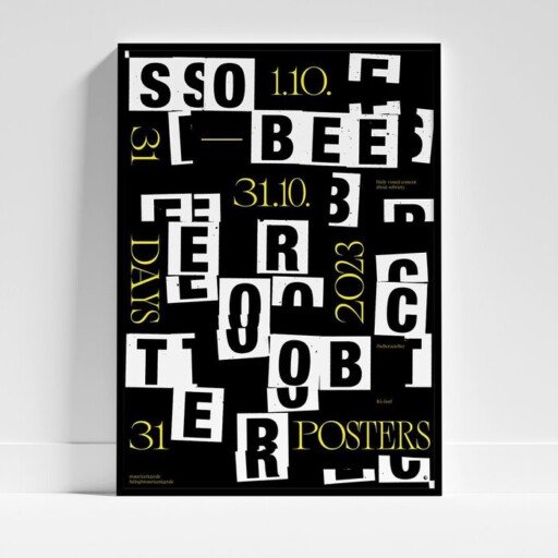 Sober October — typography set in Nuances by Ethan Nakache